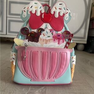 Loungefly banana split ice cream sundae mini backpack NEW